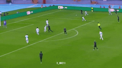 Soccer Players On Field With MH211 Banner GIF
