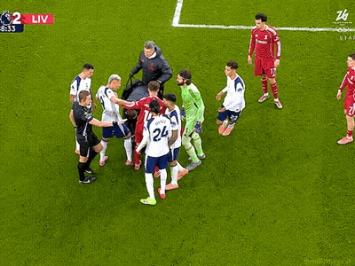Soccer Players On Field With Number 24 GIF