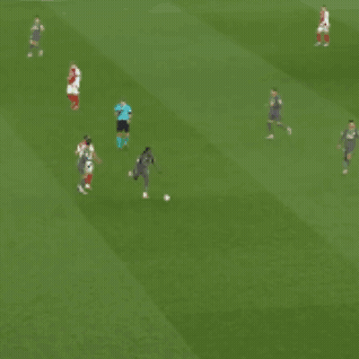 Soccer Players On Field With Red Jersey GIF