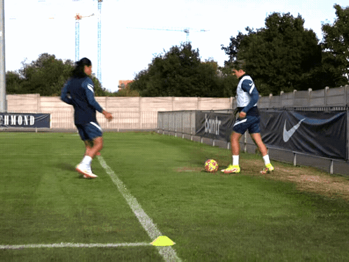 Soccer Players On Field With Smont Banner GIF