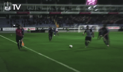 Soccer Players On Field With TV GIF