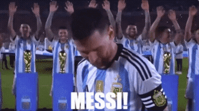 Soccer Players One Wearing Messi Shirt GIF