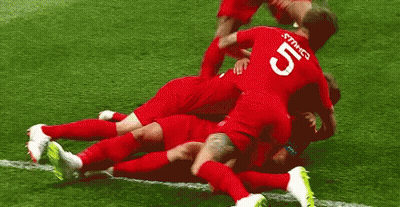 Soccer Players Pile GIF