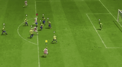 Soccer Players Playing Game GIF