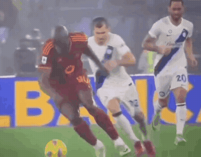 Soccer Players Playing On Field With Bar Sign GIF