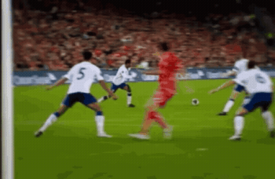 Soccer Players Playing With Number 5 GIF