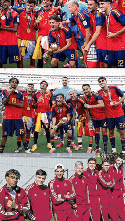 Soccer Players Posing Number 19 Jersey GIF
