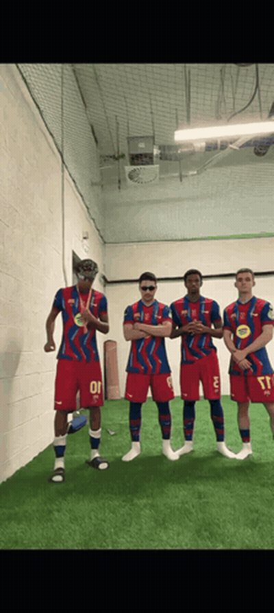 Soccer Players Posing With Number 10 Shirt GIF