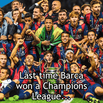 Soccer Players Posing With Trophy GIF
