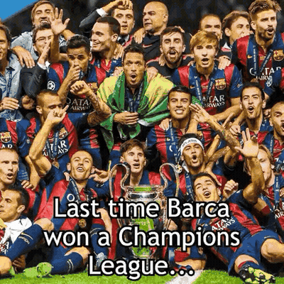 Soccer Players Posing With Trophy GIF