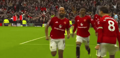 Soccer Players Running Number 8 GIF