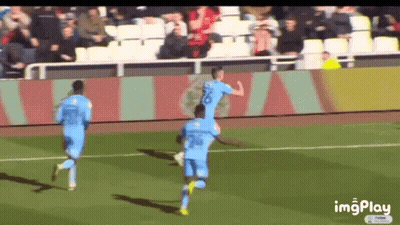 Soccer Players Running On Field GIF