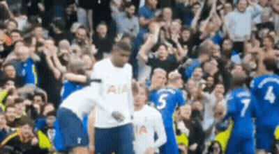 Soccer Players Standing In Front Of Crowd GIF