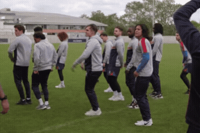 Soccer Players Standing On Field GIF