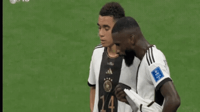 Soccer Players Talking On Field GIF