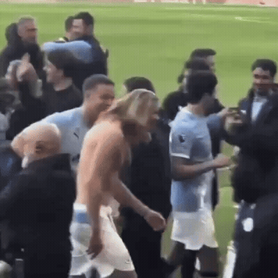 Soccer Players Walking On Field GIF