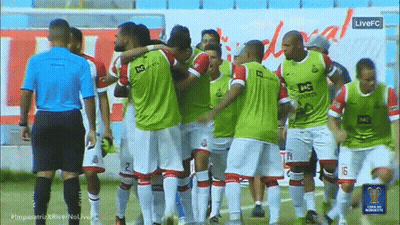 Soccer Players With DG Deportivos Jersey GIF