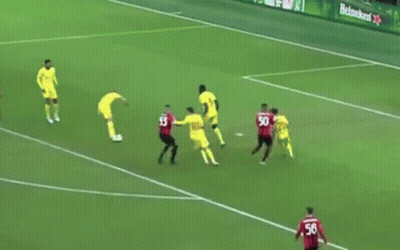Soccer Players With Heineken Banner GIF