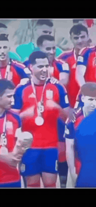 Soccer Players With Medals GIF