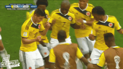 Soccer Players With Next Impulse Sign GIF