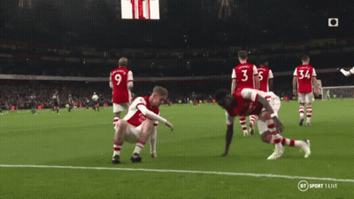 Soccer Players With Number 9 GIF