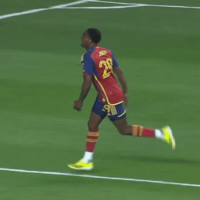 Soccer Players With Official Energy Drink Sign GIF