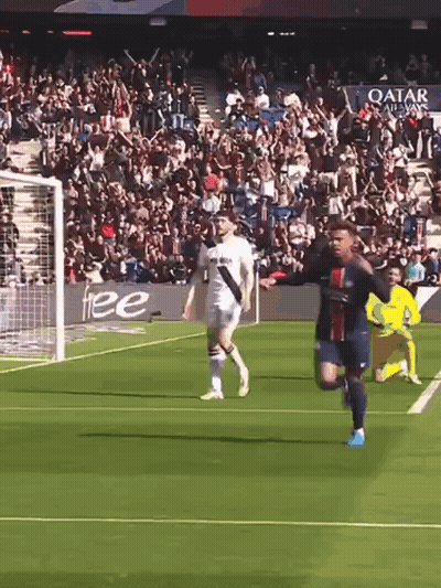 Soccer Players With Qatar Airways Ad GIF