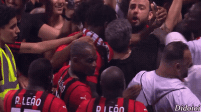 Soccer Players With R. Leao On Shirts GIF