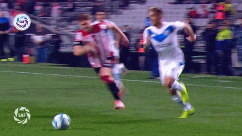 Soccer Players With Saf Logo GIF