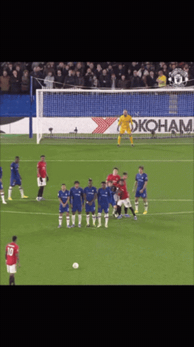 Soccer Players With Yokohama Ad GIF