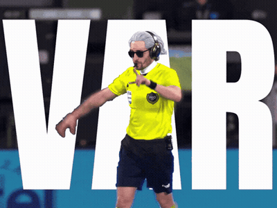 Soccer Referee Headphones Sunglasses VAR GIF
