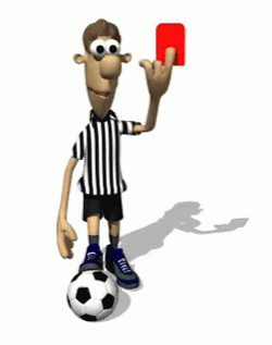 Soccer Referee Raised Red Card  GIF
