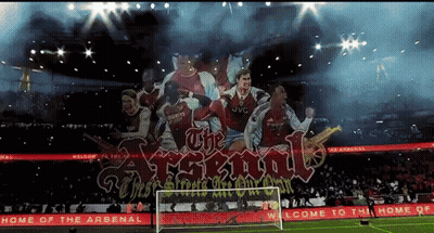 Soccer Stadium With The Arsenal Banner GIF