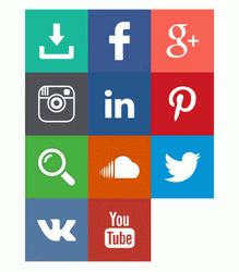 Social Media Blinking Icons