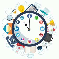 Social Media Clock GIF