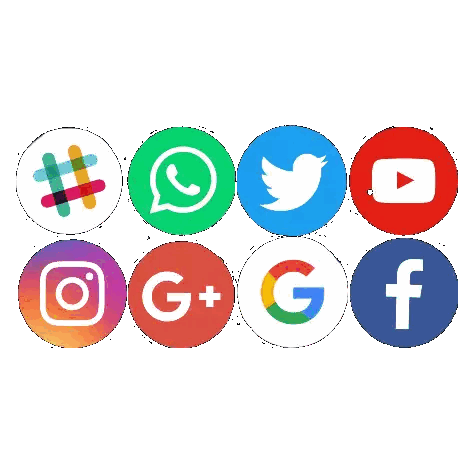 Social Media Icons Collage With #Afadyalovagonullusu Sticker