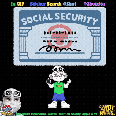 Social Security Card With Monkey GIF