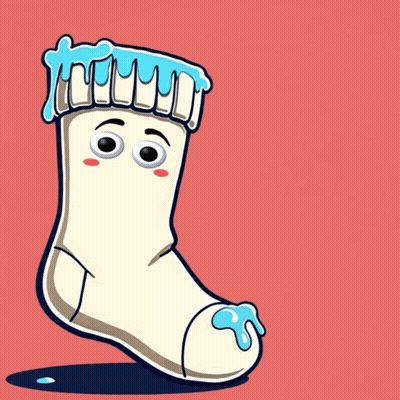 Sock Saying Stay Moist Pink GIF