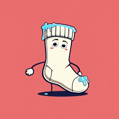 Sock Saying Wet Is Wealth GIF