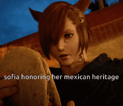 Sofia Honoring Mexican Heritage With Cat On Head GIF