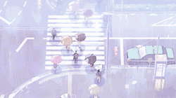 Soft Aesthetic Rainy Day Anime Scenery GIF