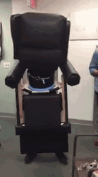 Soft Black Mascot Chair GIF