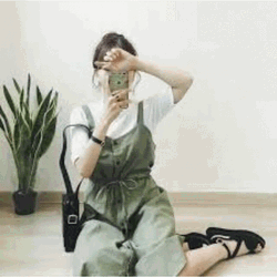 Soft Green Aesthetic Korean Fashion GIF