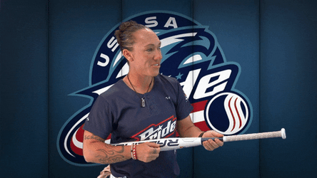 Softball Female Athlete Pretend Guitar Playing GIF