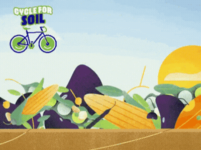 Soil Cycle Poster With Vegetables And Bike GIF