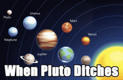 Solar System Planets When Pluto Ditches GIF