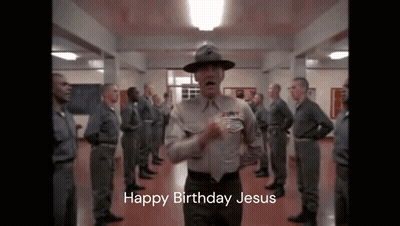 Soldier Dancing Happy Birthday Jesus GIF