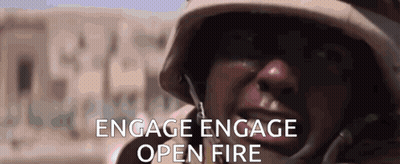 Soldier Face Saying Engage Engage Open Fire GIF