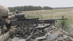 Soldier Firing The Machine Gun GIF