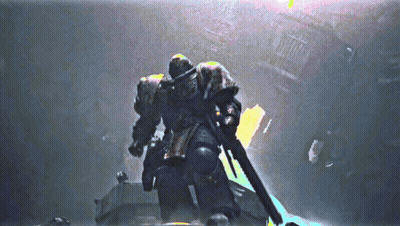 Soldier Holding Rifle In Dark Room GIF
